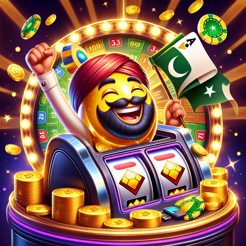 Lucky36 casino themed cartoon character with chips, cards, and coins